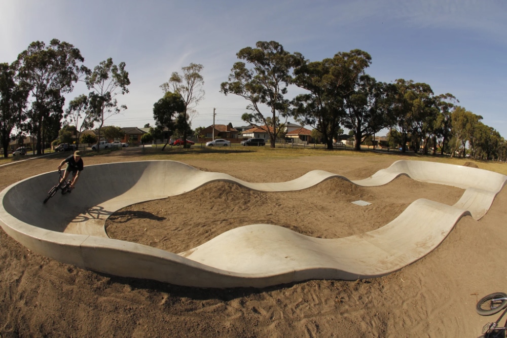 17 Best Pump Tracks Around Melbourne for Kids on Bikes + Scooters 5 Glenroy Skatepark Pump Track