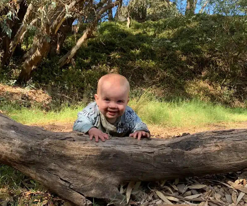 babies sensory nature play