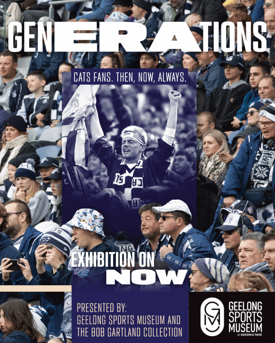 School Holiday Pick: A thoughtful, hands-on day out at Geelong Sports Museumย 8 GENERATIONS Exhibition Social Media Tile