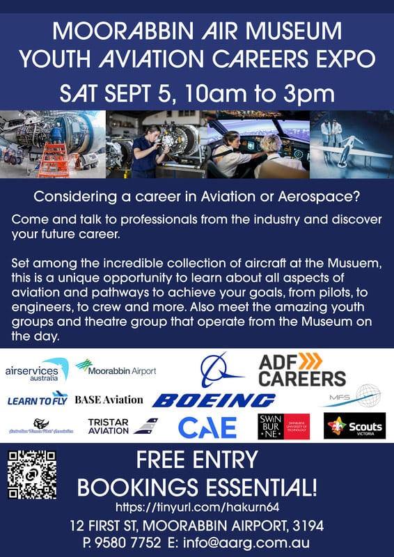 Moorabbin Air Museum Youth Aviation Careers Day 1 MOORABBIN AIR MUSEUM