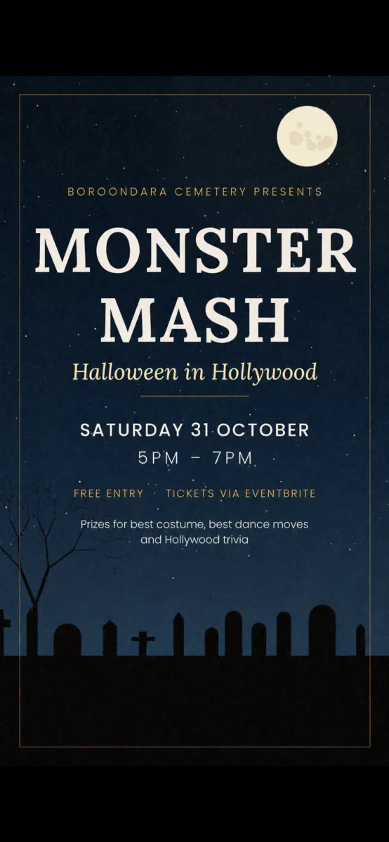 Monster Mash: Halloween in Hollywood at Boroondara Cemetery 4 EBDB EA FA AF BEECFAA